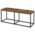 Banco de madera con estructura de metal 120x40x45 cm