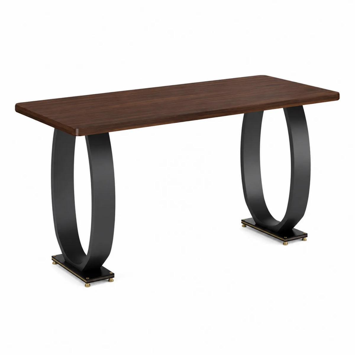 Mesa de comedor de madera y metal negro 180x90x75 cm