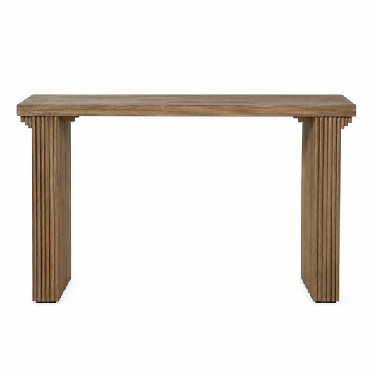 Mesa de Consola de Madera de Roble Marrón 120x40x75 cm