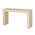 Mesa consola de piedra travertino beige 120x40x80 cm
