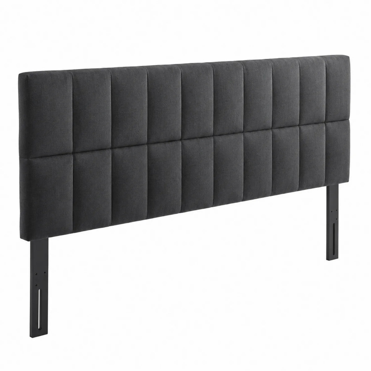 Cabecero de cama tapizado en gris oscuro 160 cm