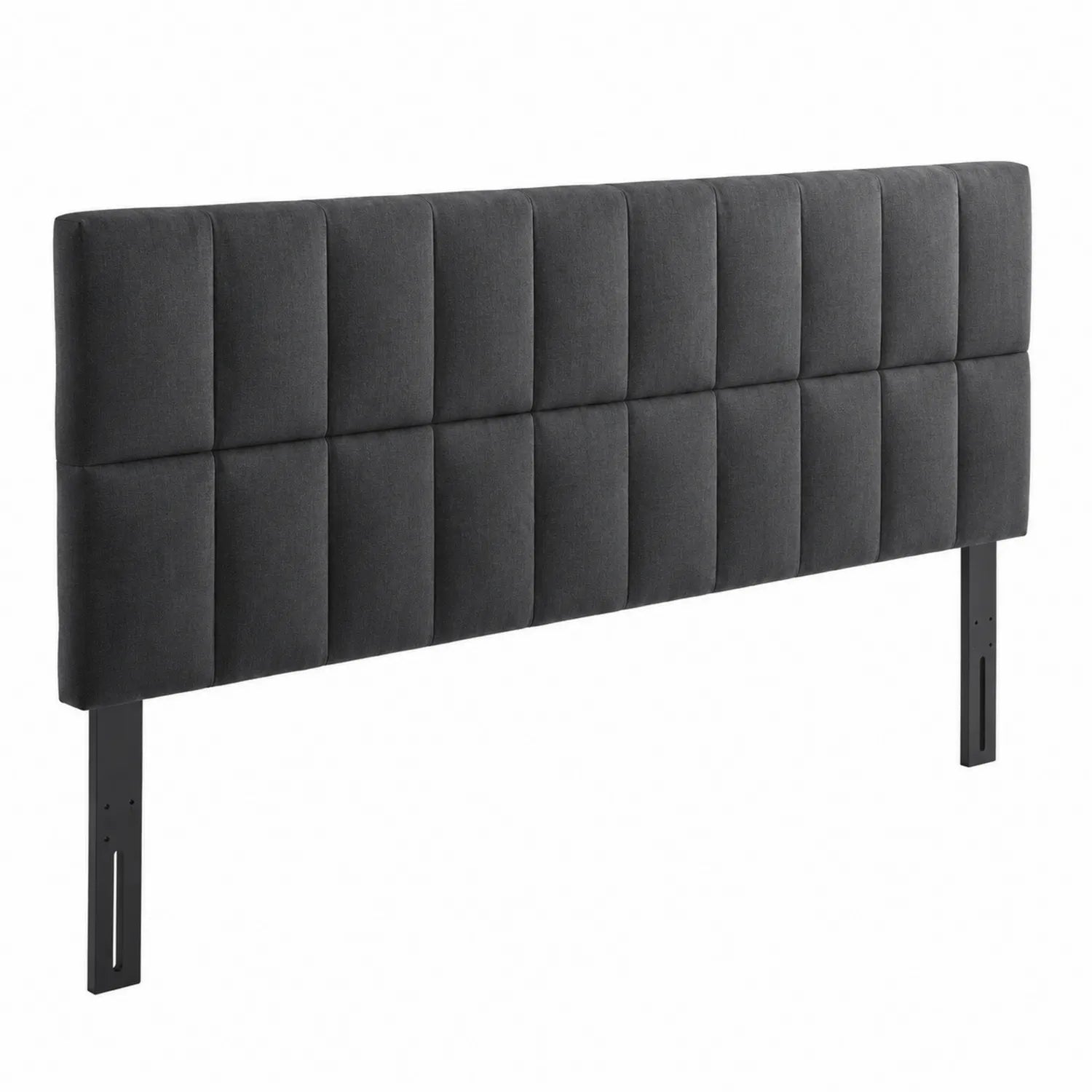 Cabecero de cama tapizado en gris oscuro 160 cm