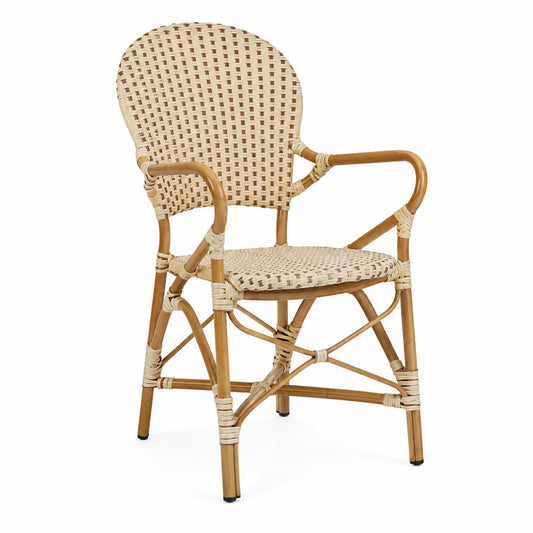 Silla de Ratán Sintético con Respaldo y Asiento Tejidos